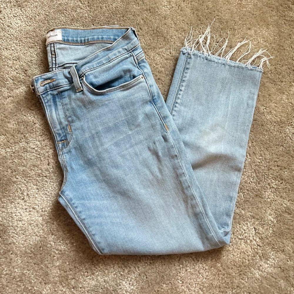 Hudson Light-wash Straight Ankle Crop Jean